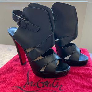 Christian Louboutin Apron LiLi Sandals 120 calf Size 35.5 Black